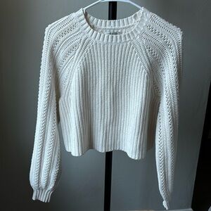 American Eagle, Cream/White sweater, XS